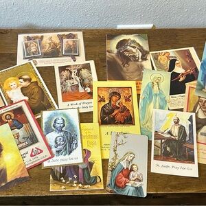 Gorgeous Vintage Collection of Catholic Devotional Holy Prayer Cards 30s-Present
